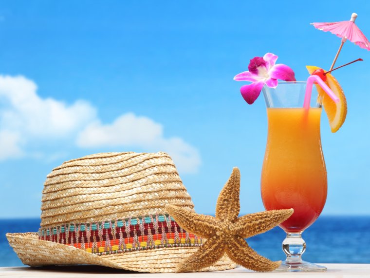 Море пляж коктейль