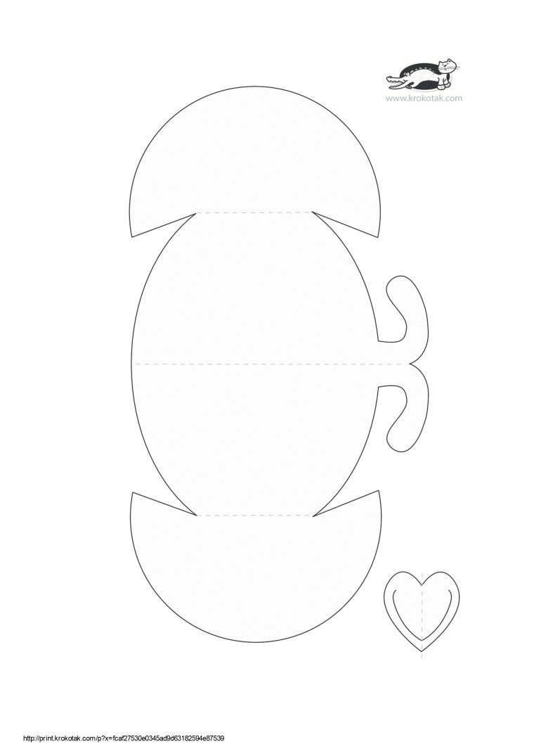 Трафарет чайника для детей