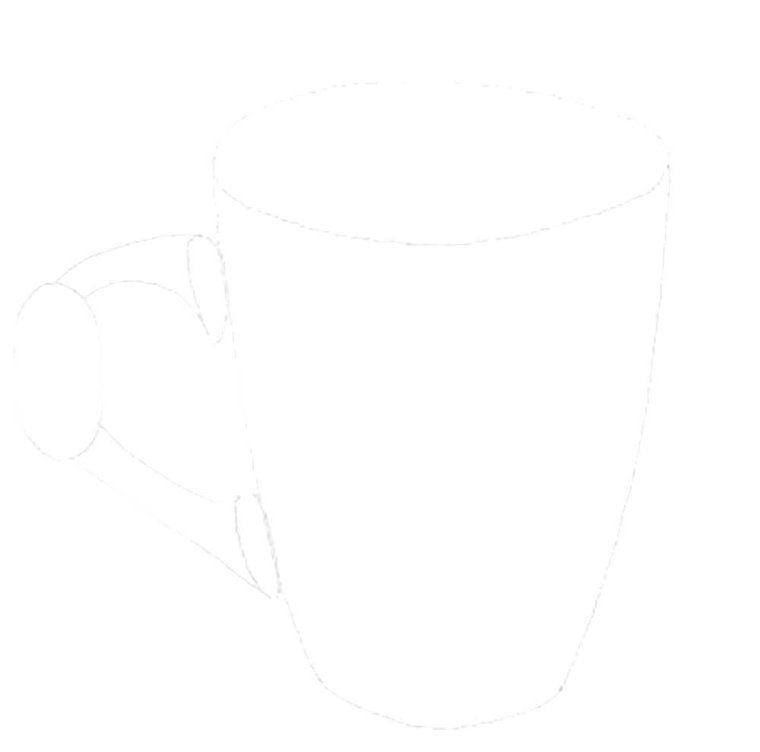 Трафарет чашка с блюдцем