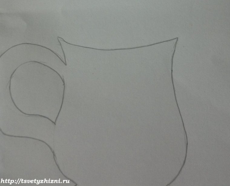 Трафарет чашки для аппликации