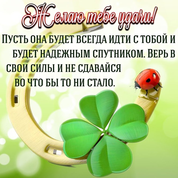 Пожелания удачи и успеха