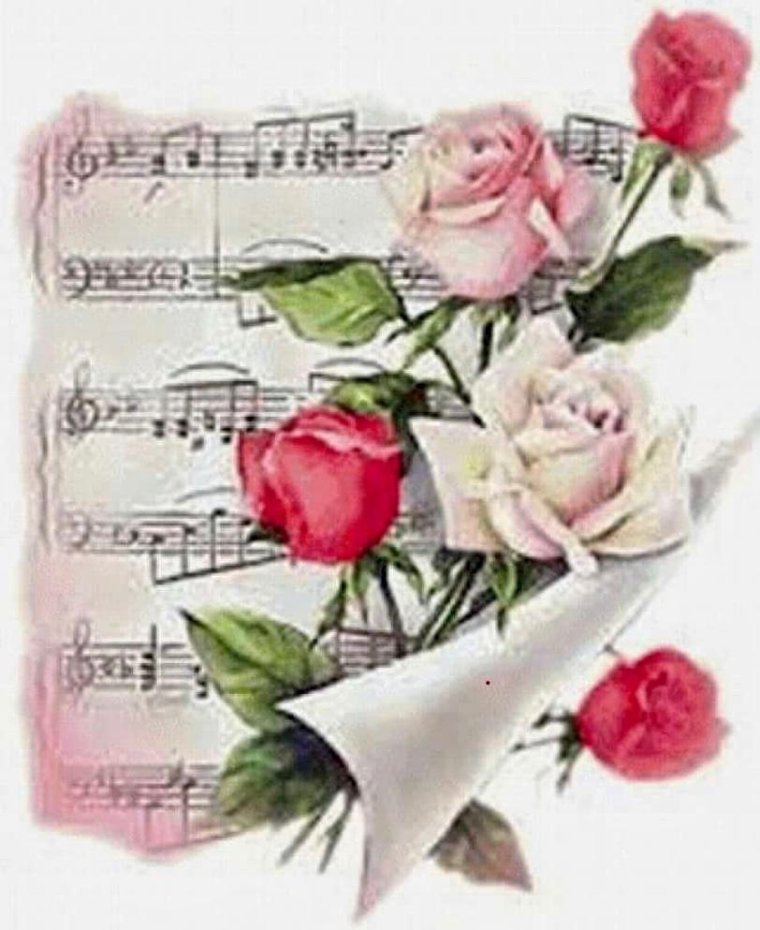 Открытки с днём рождения с нотами