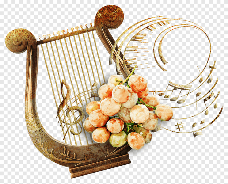 Открытки с нотами и цветами