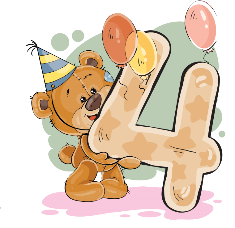 Открытка 4 месяца малышу