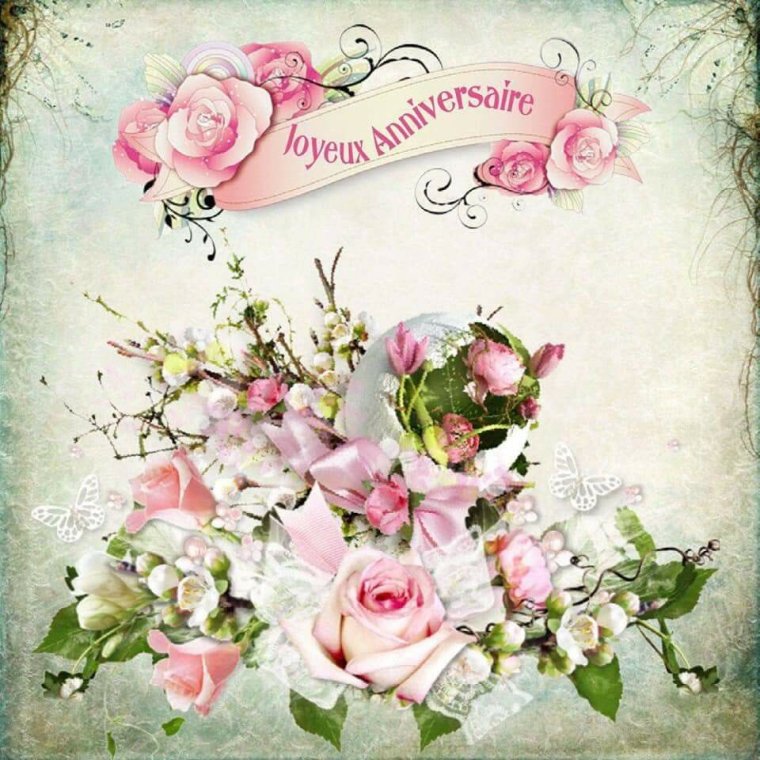 Bon anniversaire открытки