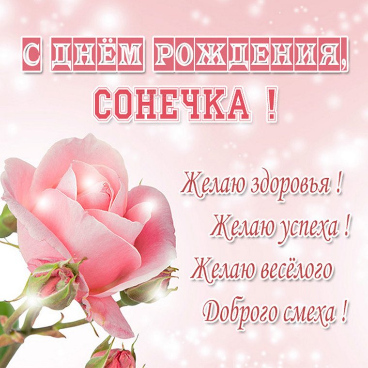 Открытка с днем рождения девочке Соне