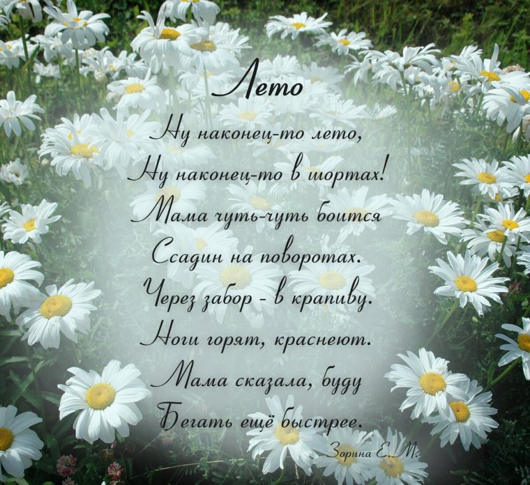 Стихи про лето