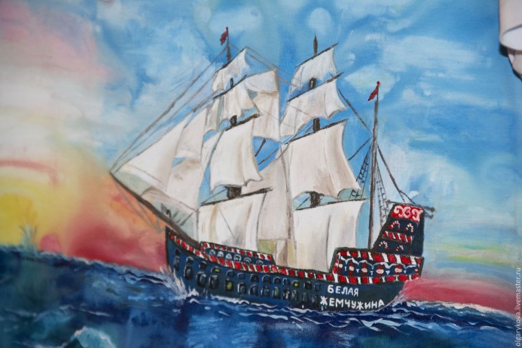 Корабль из конфет Алые паруса