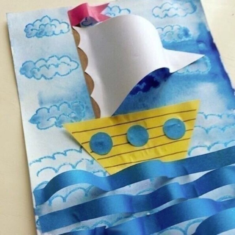 Поделка кораблик открытка