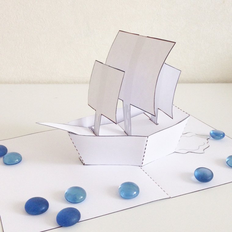 Корабль из квиллинга