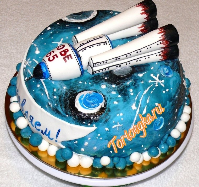 Торт с космической тематикой