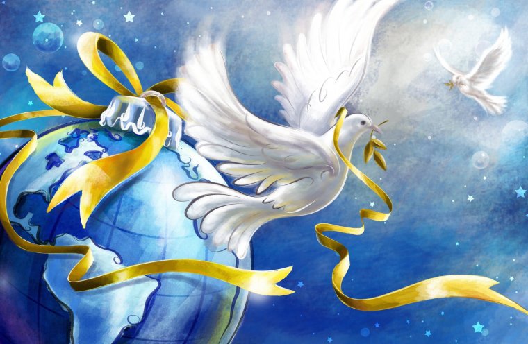 Голуби в небе