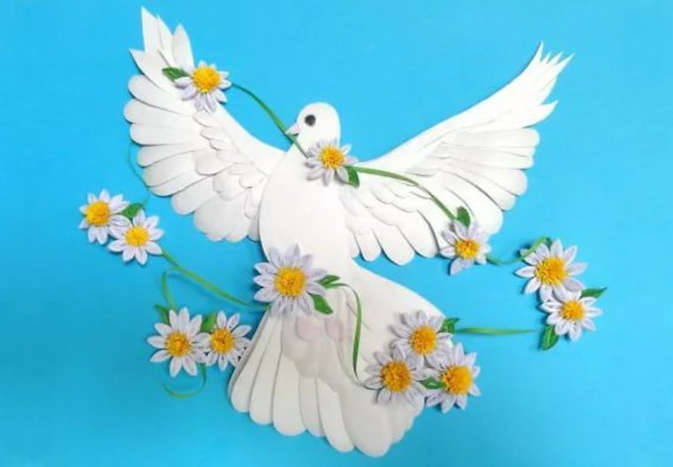 Открытка "голубь"