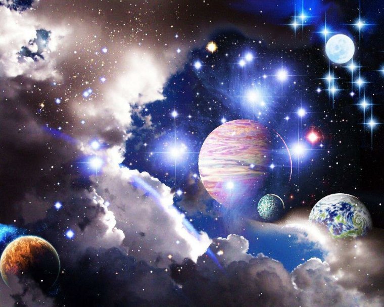 Космическая открытка