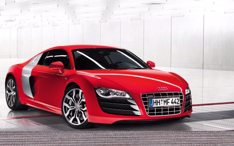 Audi r8 купе красный