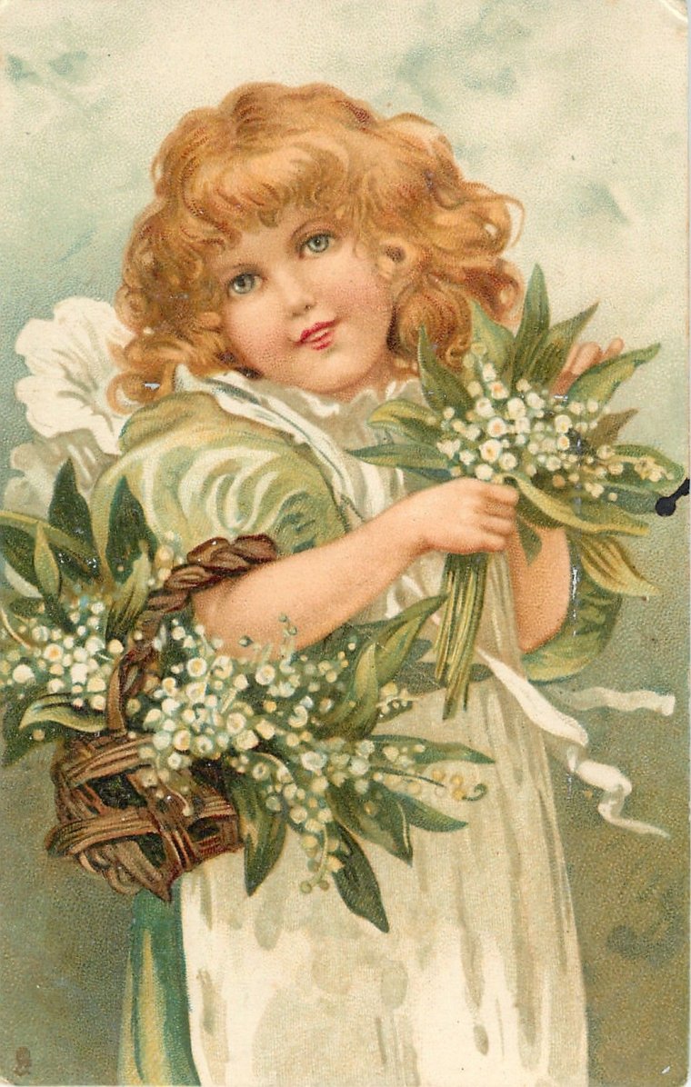 Старинные открытки с незабудками