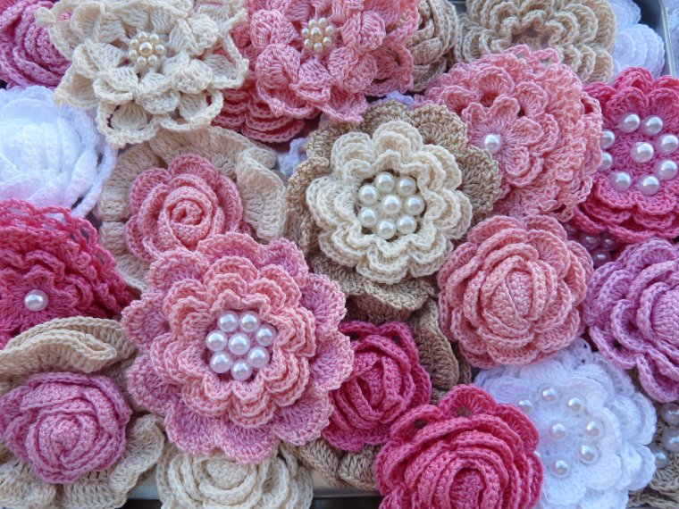 Вязаные аппликации для взрослых