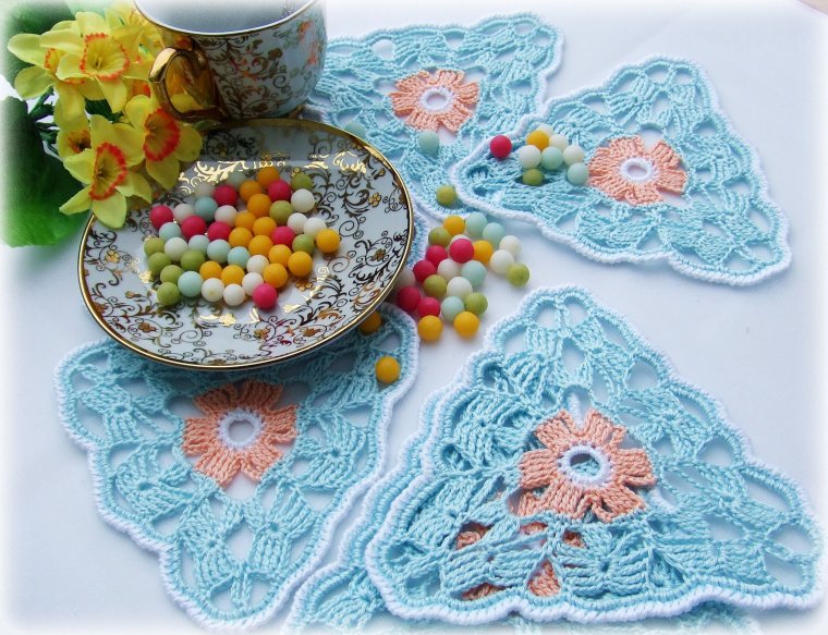 Вязаные открытки крючком