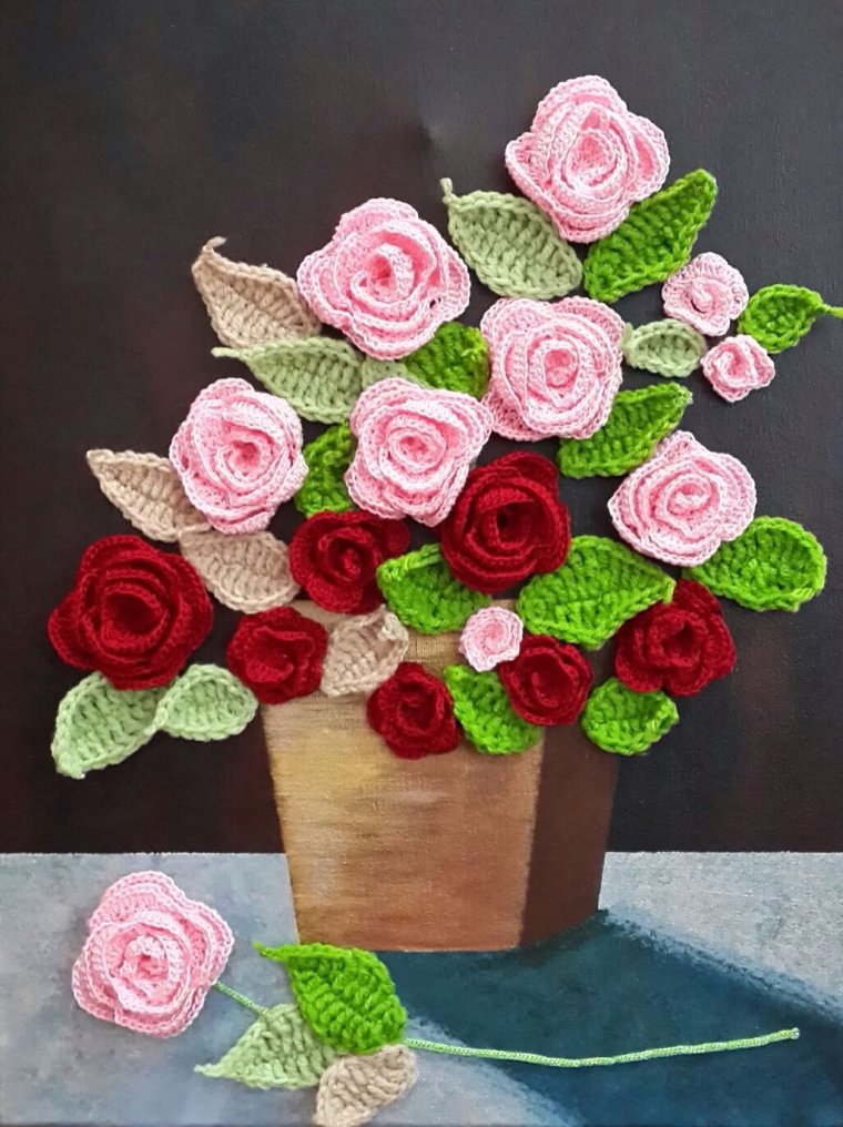 Объемные салфетки крючком