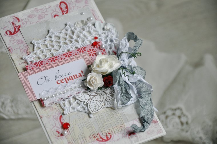 Скрапбукинг с вязаными элементами