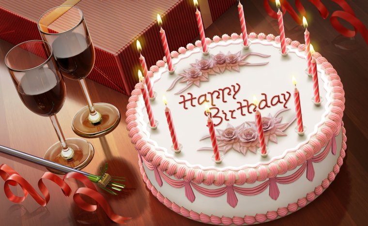 С днём рождения девушке