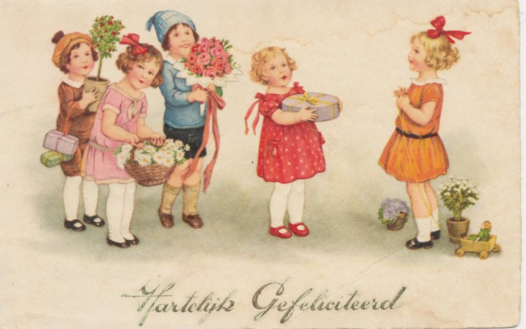 Старинные открытки с днём рождения в стиле Прованс