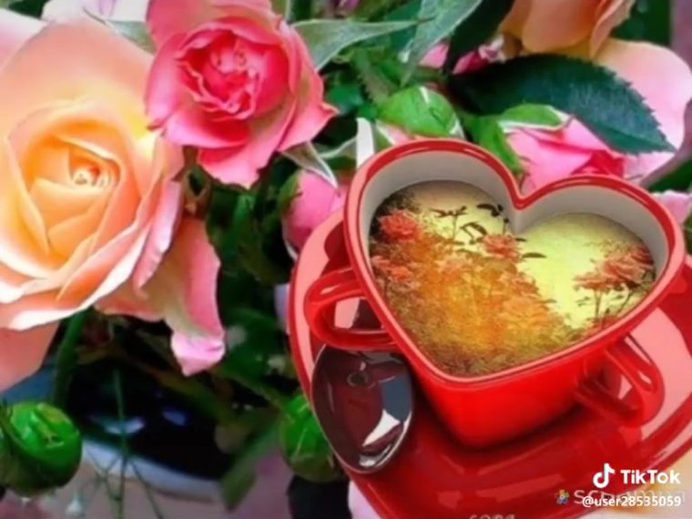 Доброе утро с розами и пожеланиями