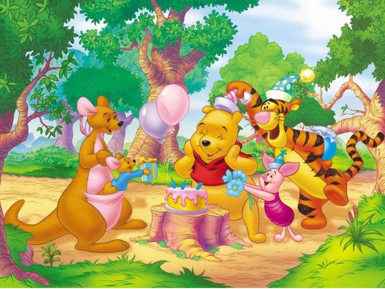 Фон день рождения мальчика с героями мультиков