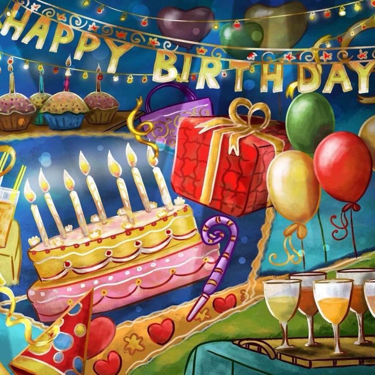 Рисунок на день рождения