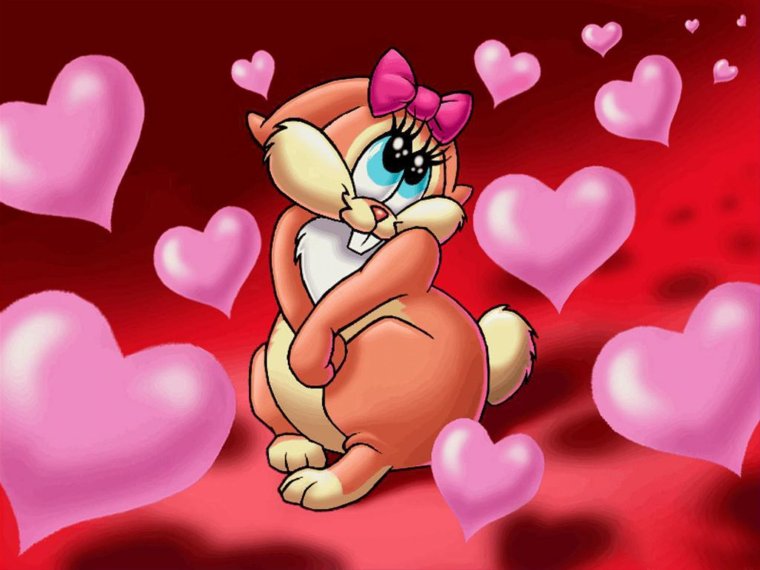 Валентинка с поцелуями