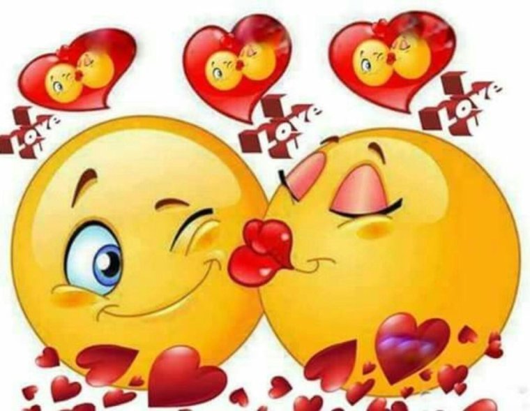 Открытки с сердечками и поцелуями