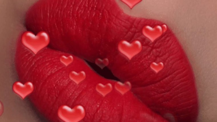 Поцелуй с сердечком