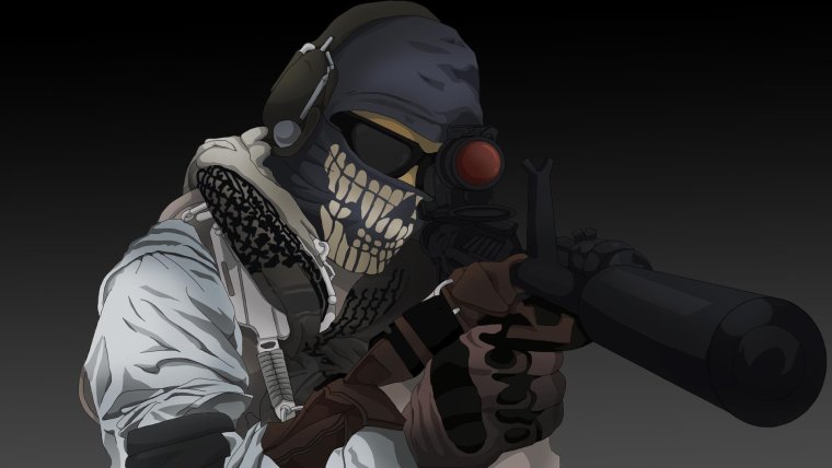 Гоуст Call of Duty Art