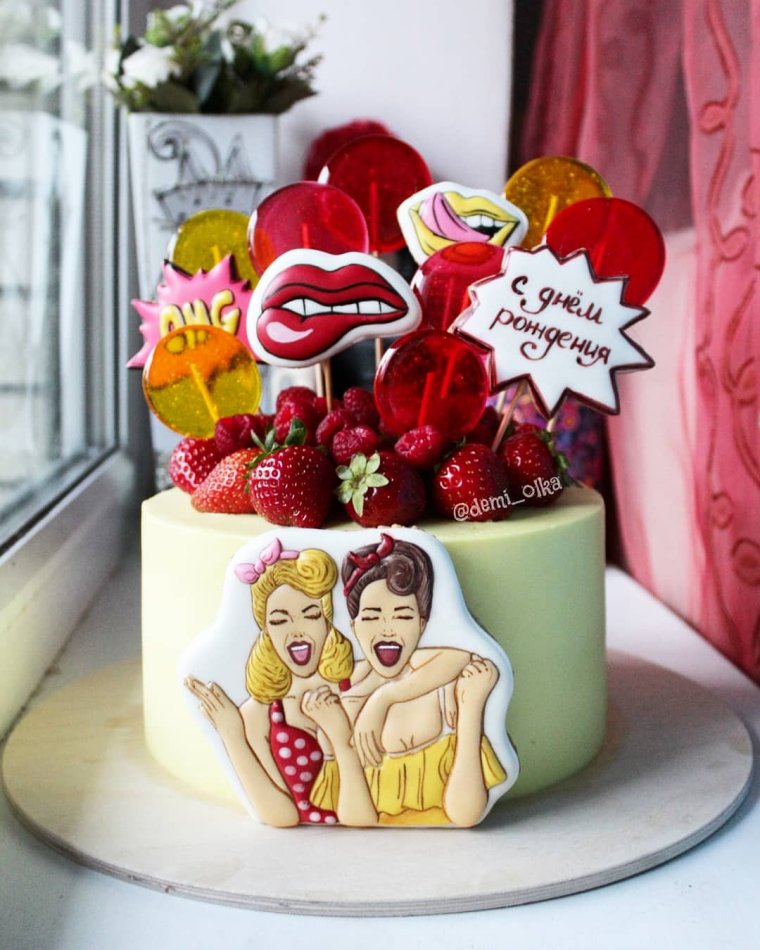 Торт с пряниками для женщины