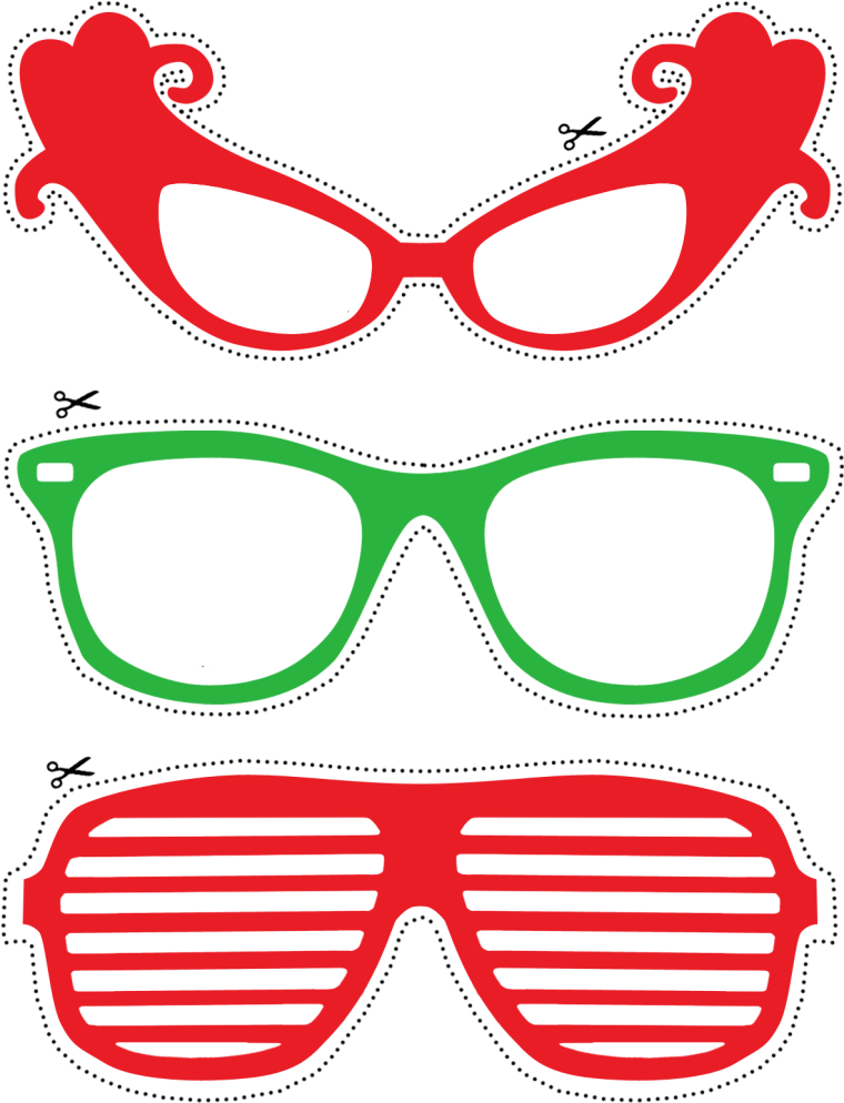 Очки на палочке для фотосессии