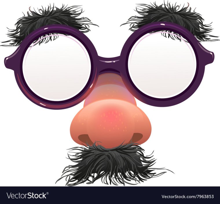 Смешные очки на прозрачном фоне