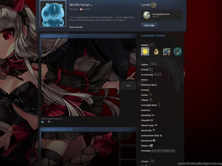 Самый красивый профиль в стиме