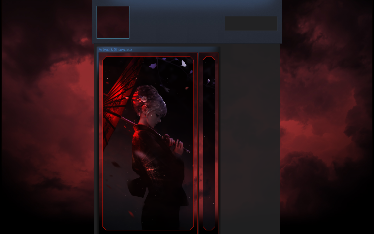 Красный фон профиля стим