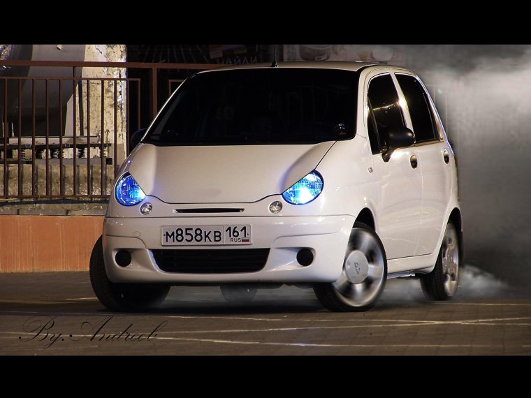 Тюнинговые фары на Дэу Матиз