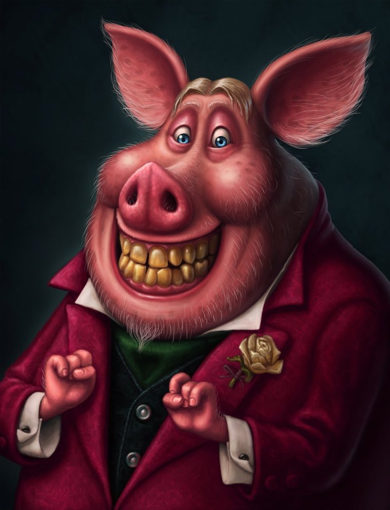 Смешной Свин