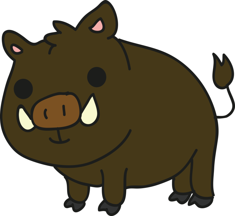 Кабанчик нарисованный