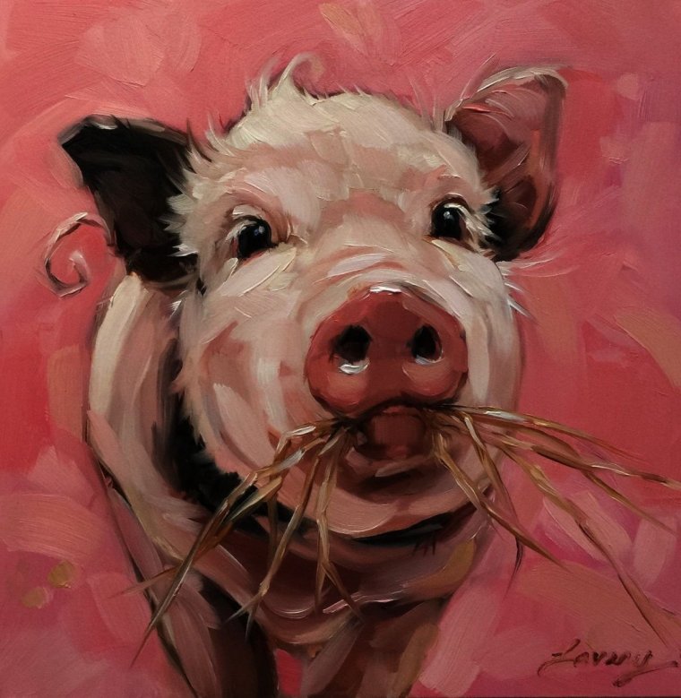 Смешной рисованный кабан