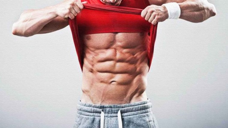 Мужское тело с кубиками