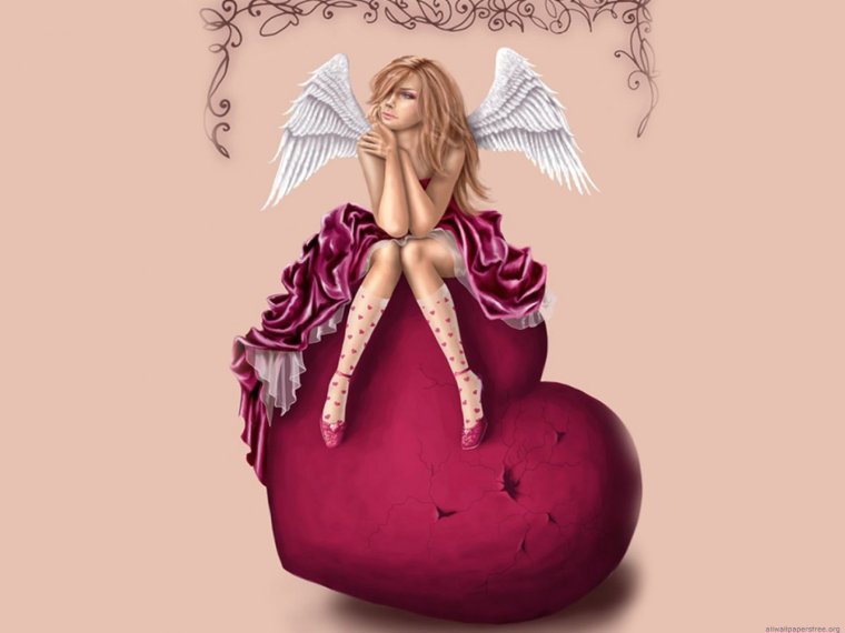 Ангел с сердцем в руках картинки