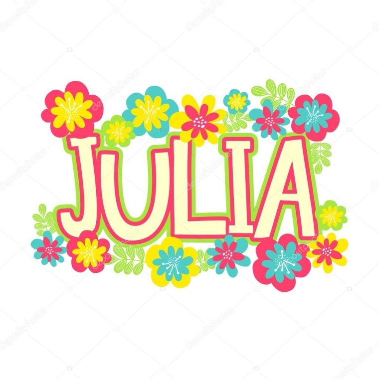 Красивая надпись Julia