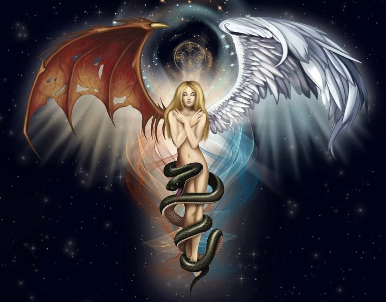 Ангел обнимает