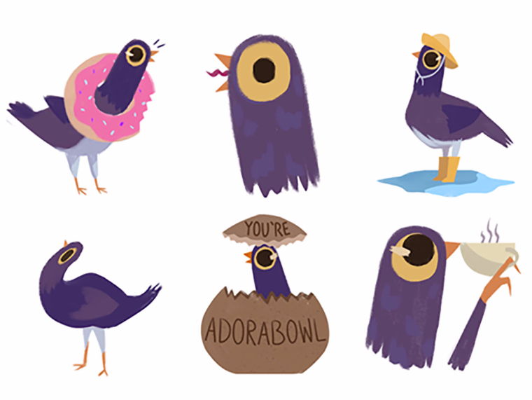 Пара голубей вектор