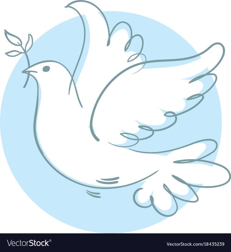 Мирный голубь рисунок