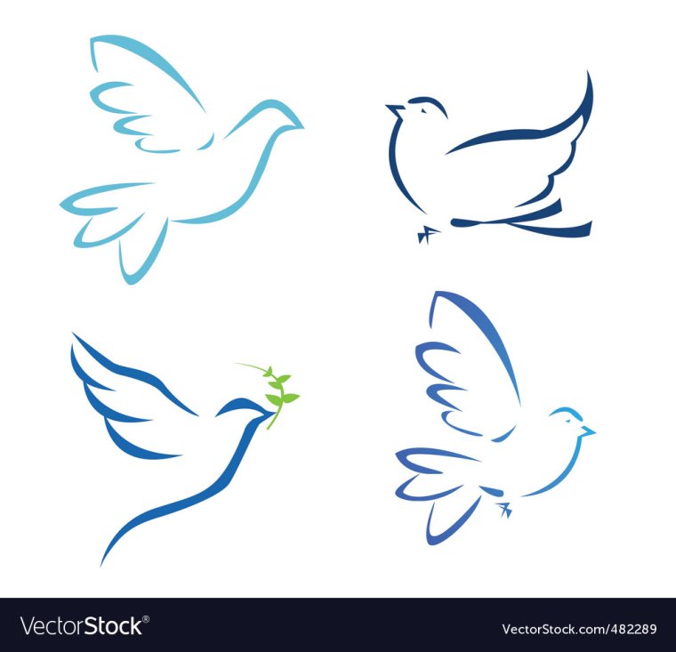 Птичка одной линией