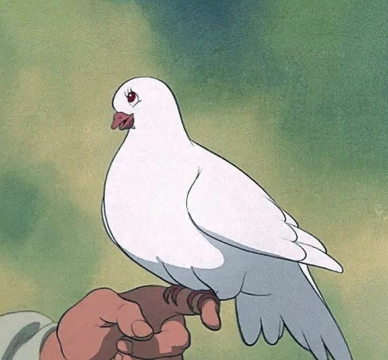 Голубь с георгиевской лентой